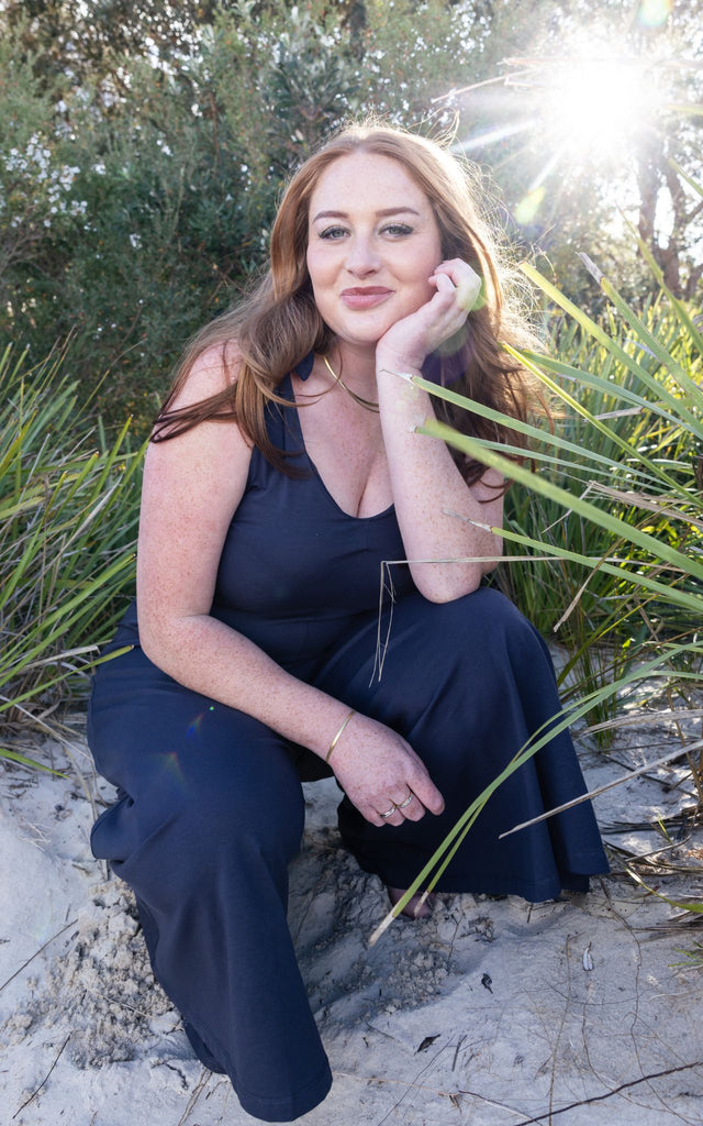 Surya Australia Ethical Organic Cotton Jumpsuit made in Nepal - Midnight