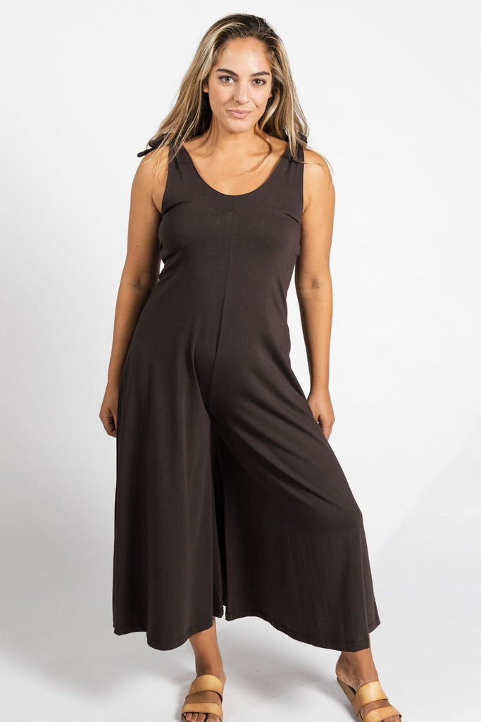 Surya Australia Ethical Organic Cotton Jumpsuit made in Nepal - Chocolate
