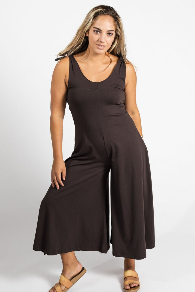 Surya Australia Ethical Organic Cotton Jumpsuit made in Nepal - Chocolate