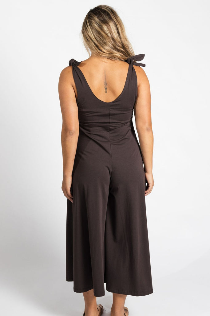 Surya Australia Ethical Organic Cotton Jumpsuit made in Nepal - Chocolate