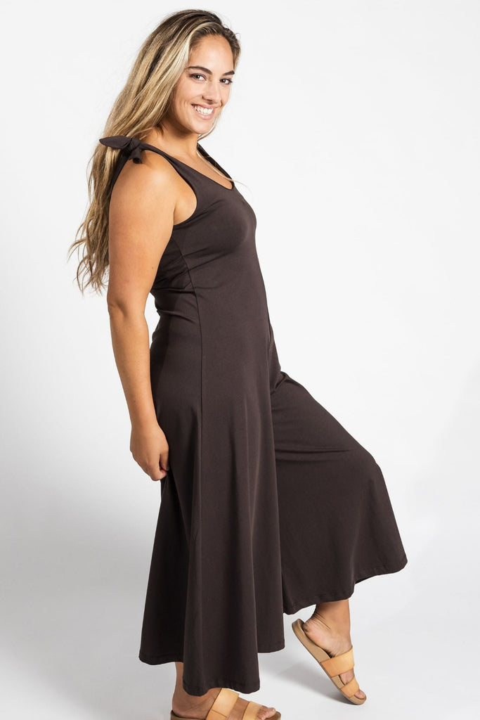 Surya Australia Ethical Organic Cotton Jumpsuit made in Nepal - Chocolate