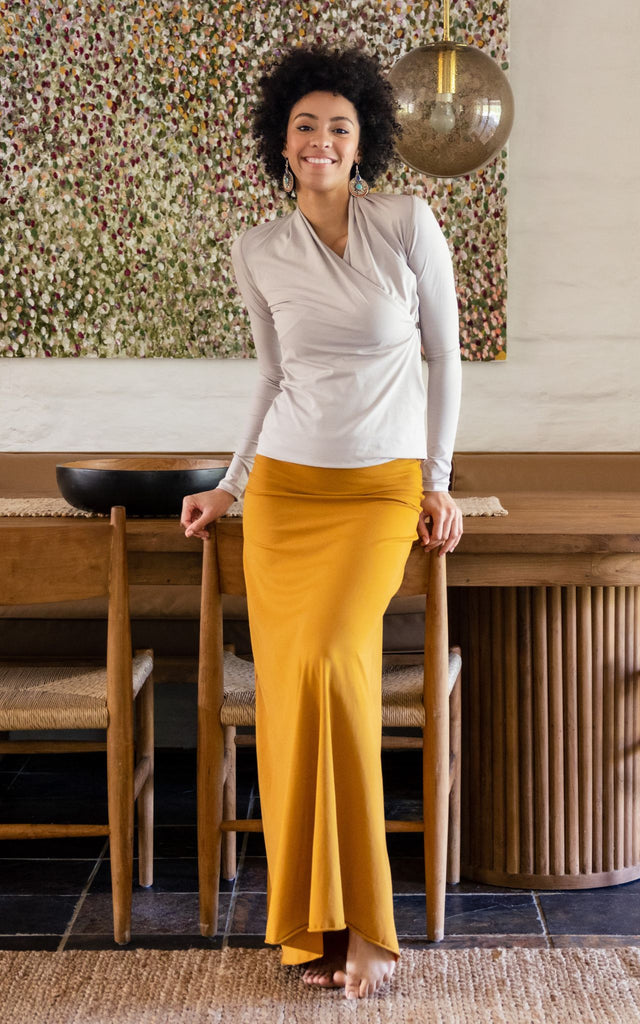 Surya Australia Ethical Organic Cotton Skirt made in Nepal - Tumeric