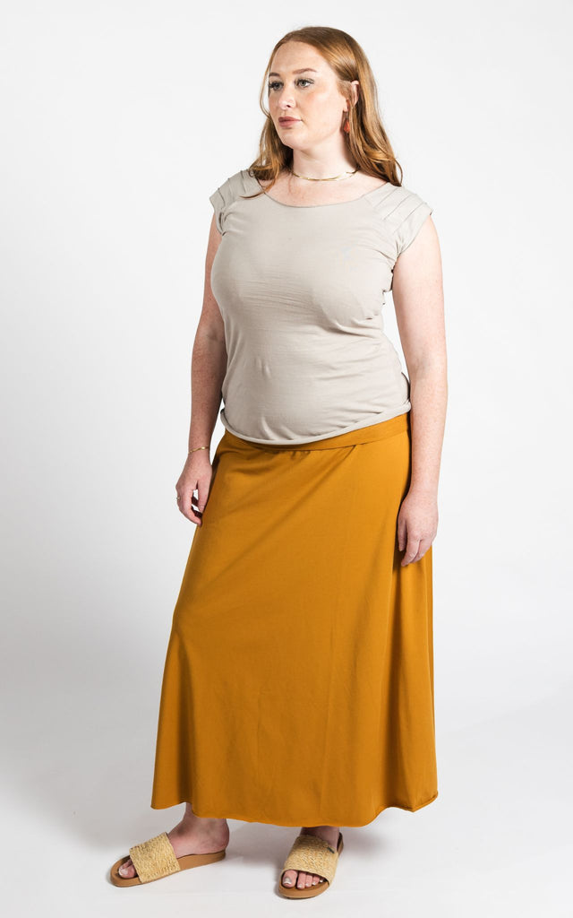 Surya Australia Ethical Organic Cotton Skirt made in Nepal - Tumeric