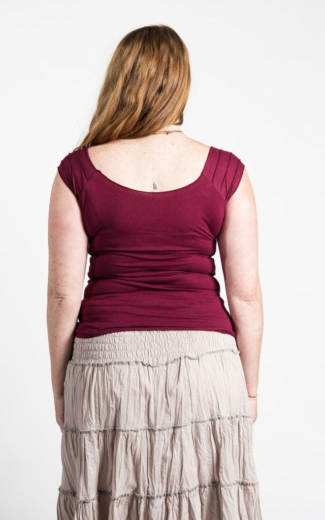 Surya Australia Organic Cotton 'Priya' Top made in Nepal - Berry
