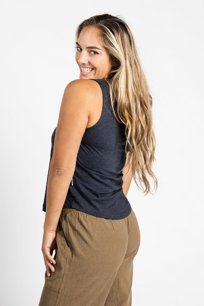 Surya Organic Cotton Tank Top made in Nepal - Dusty Grey