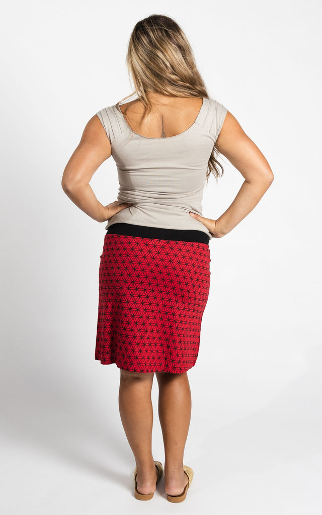 Surya Australia Ethical Cotton 'Anita' Skirt made in Nepal - Red