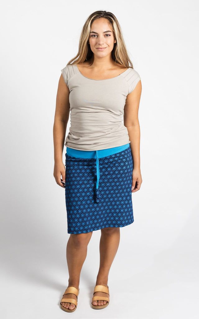 Surya Australia Ethical Cotton 'Anita' Skirt made in Nepal - Blue
