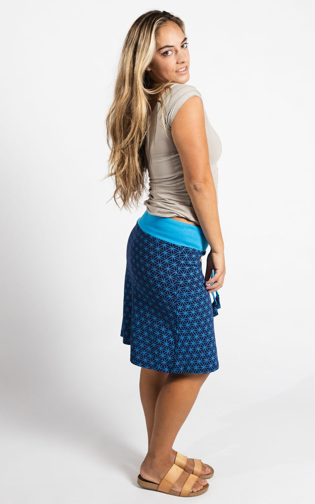 Surya Australia Ethical Cotton 'Anita' Skirt made in Nepal - Blue