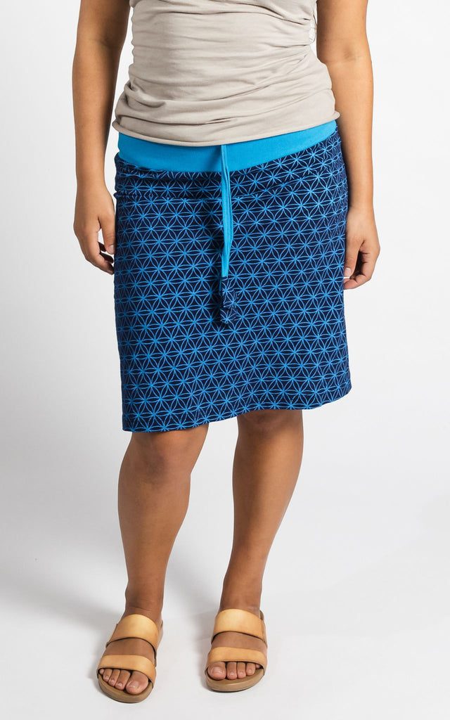 Surya Australia Ethical Cotton 'Anita' Skirt made in Nepal - Blue