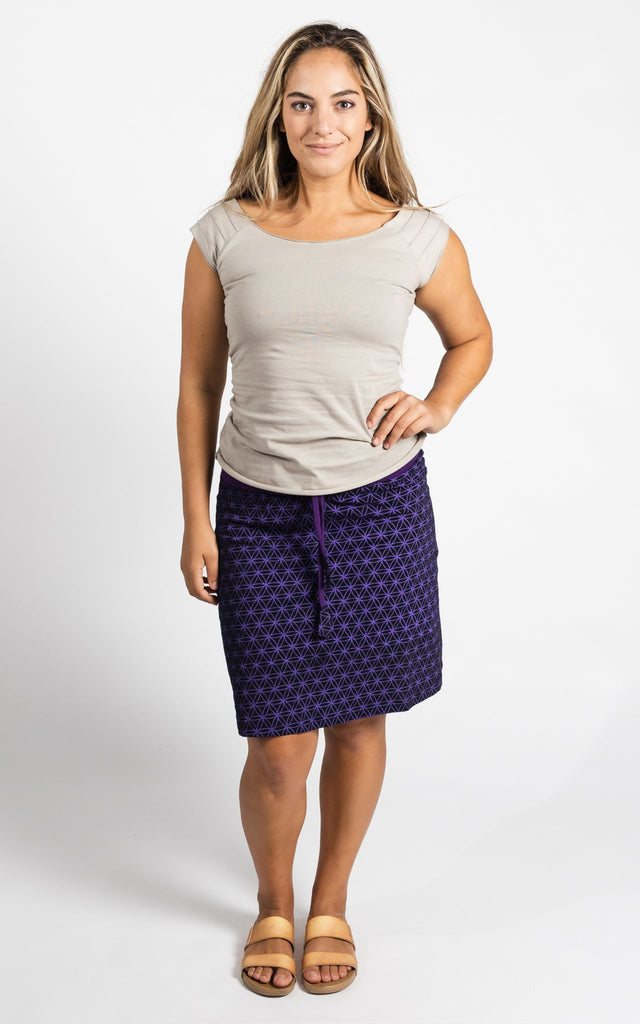 Surya Australia Ethical Cotton 'Anita' Skirt made in Nepal - Purple