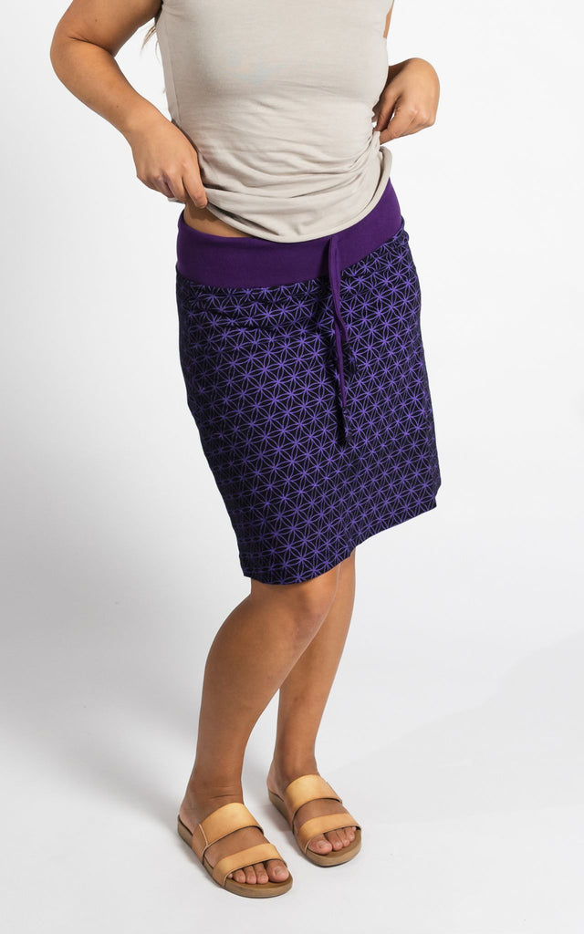 Surya Australia Ethical Cotton 'Anita' Skirt made in Nepal - Purple