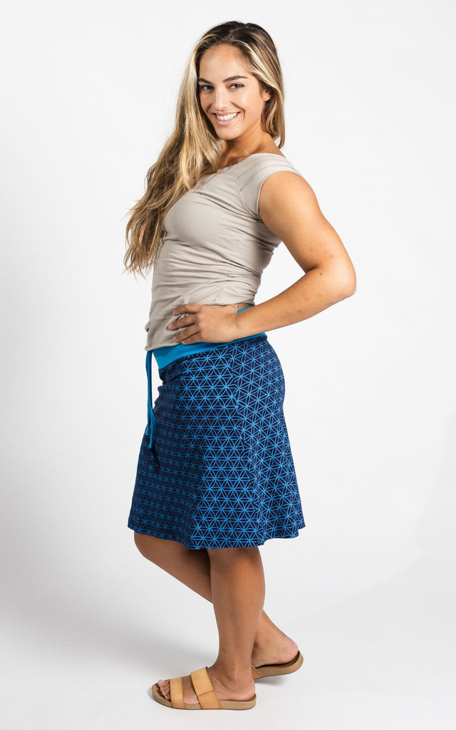 Surya Australia Ethical Cotton 'Anita' Skirt made in Nepal - Blue
