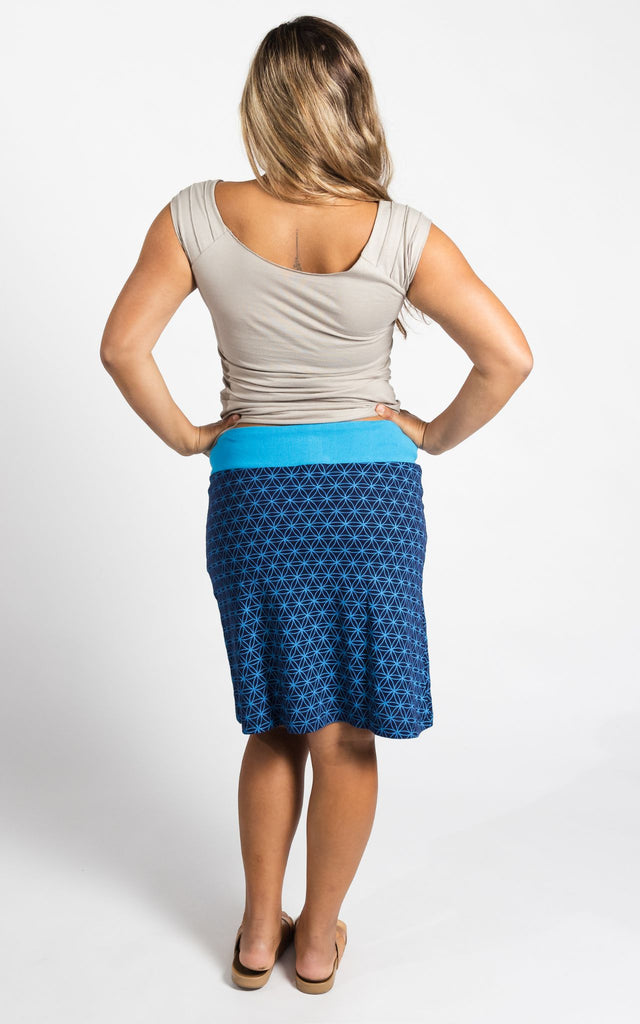 Surya Australia Ethical Cotton 'Anita' Skirt made in Nepal - Blue