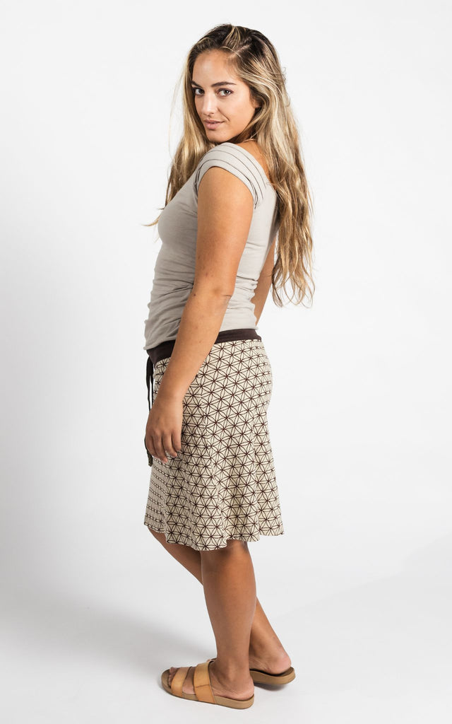 Surya Australia Ethical Cotton 'Anita' Skirt made in Nepal - Sand