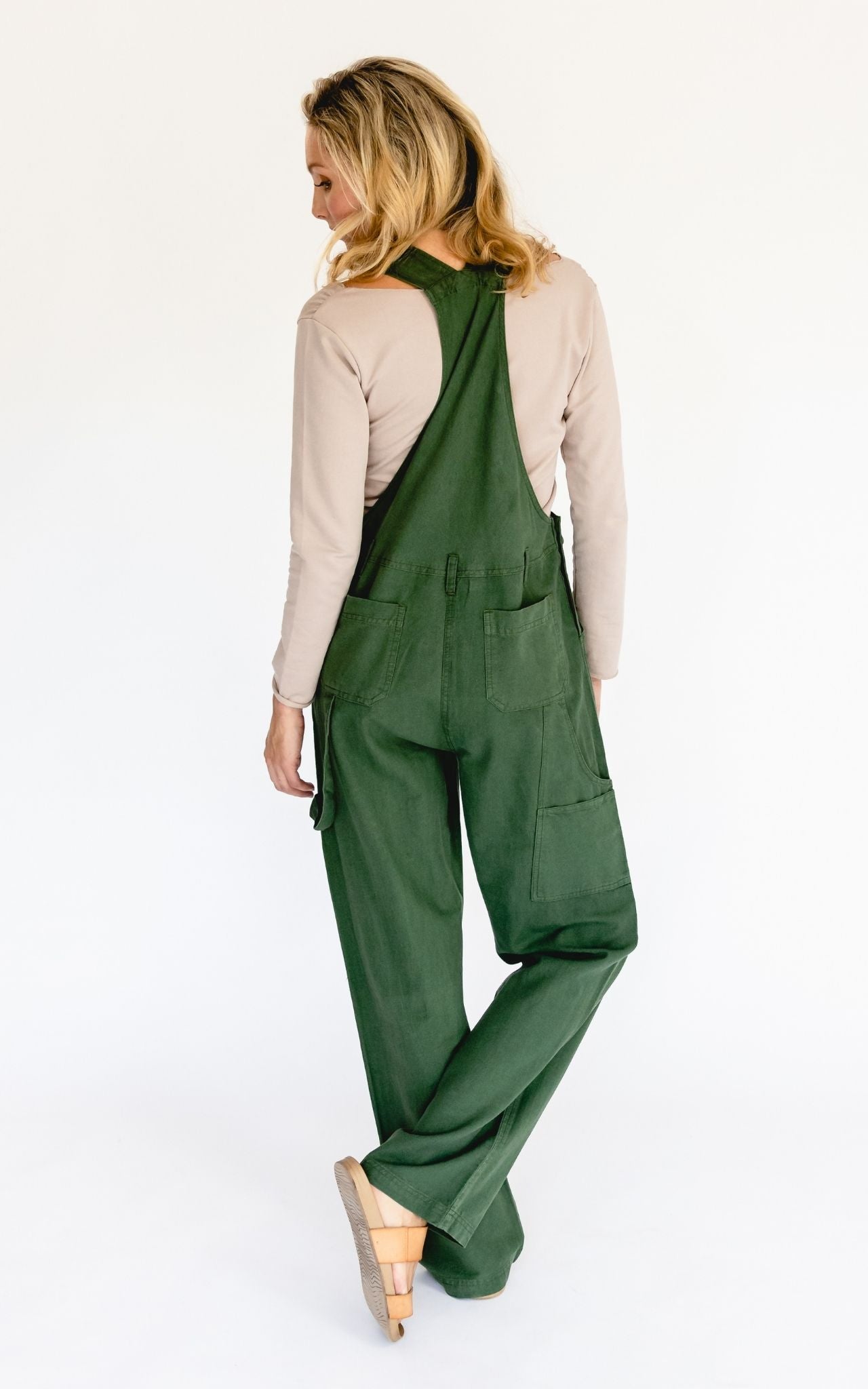 Surya Australia Ethical Cotton Straight Leg Overalls (Dungarees) from Nepal - Green