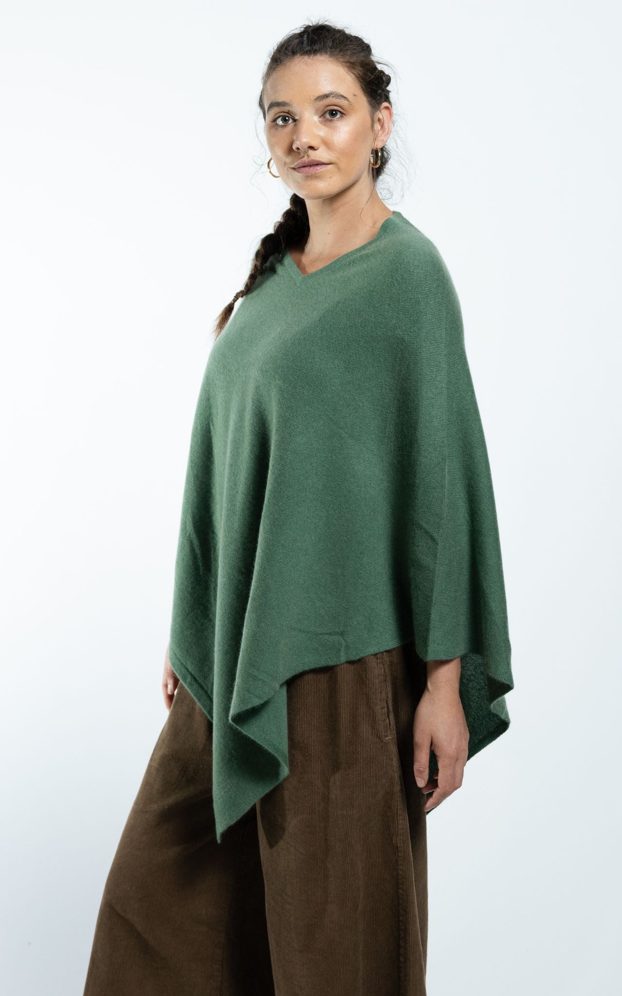 Surya Australia Ethical Cashmere Poncho made in Nepal - Teal