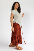 Surya Ethical Crinkle Cotton Skirts made in Nepal - right side view
