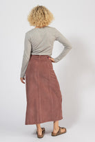 Surya Corduroy Maxi Skirt for Women - rear view
