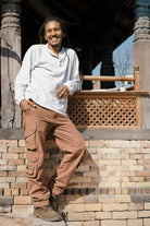 Surya Everyday Cotton Cargo Pants for Men - ethically made in Nepal