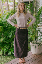 Surya Ethical Corduroy Maxi Skirts - with two hip pockets