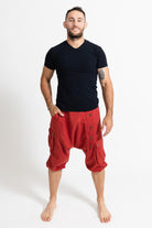 Surya Ethical Drop Crotch Shorts for Men - Rust