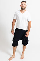 Surya Cotton Low Crotch Shorts for Men - Black