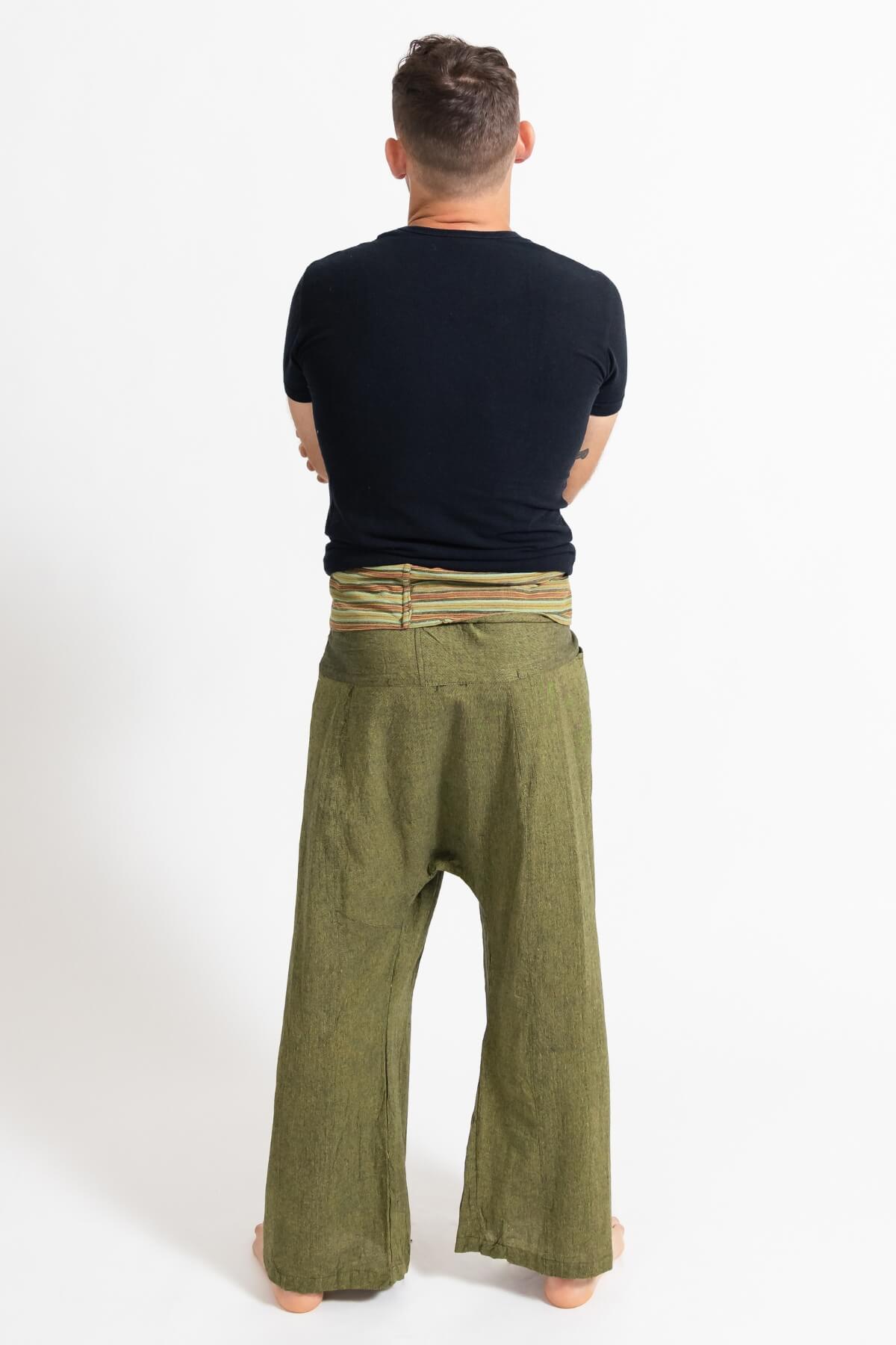 Surya Cotton Fisherman Pants for Men - rear view