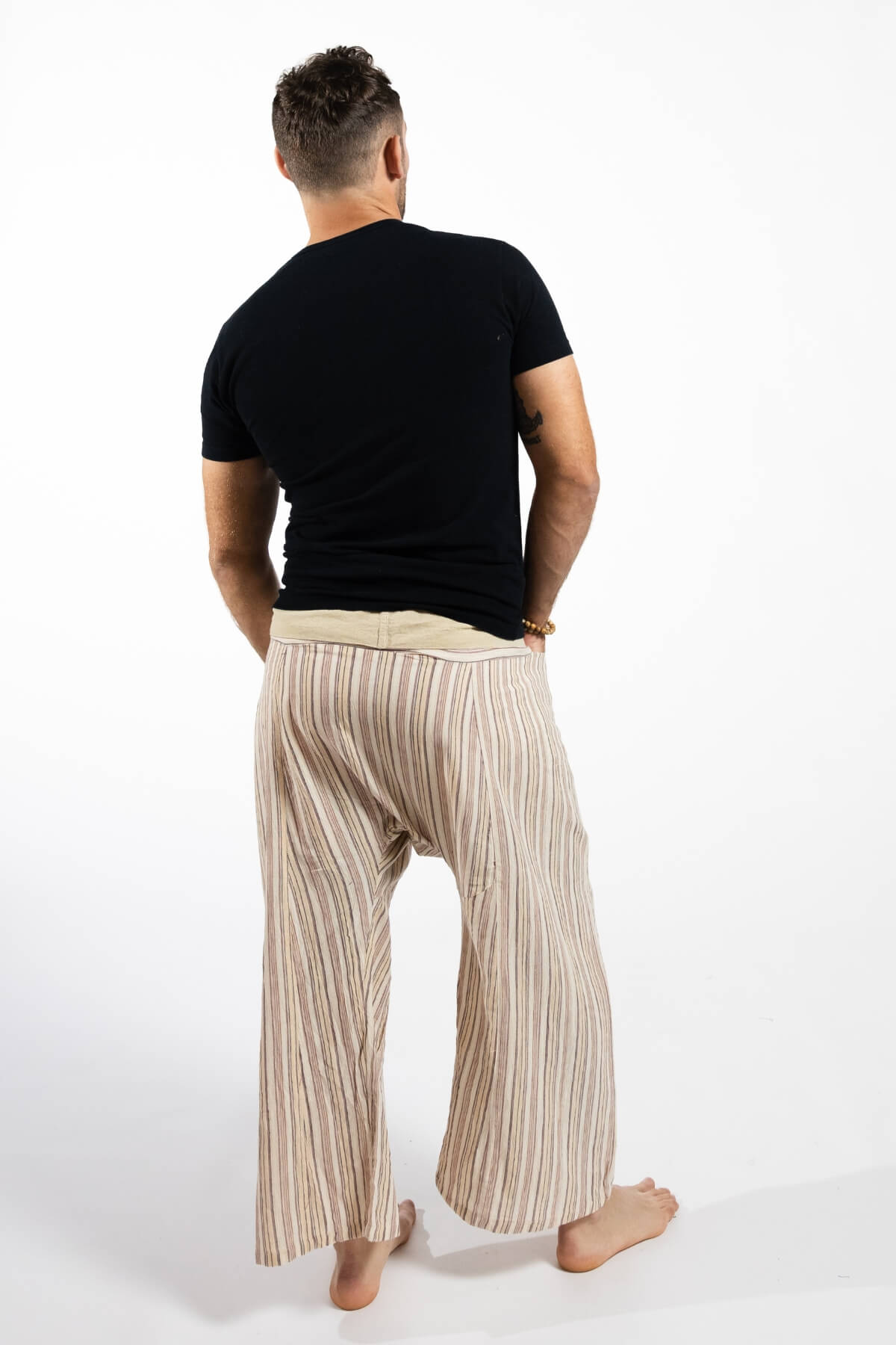 Thai Cotton Fishermen Pants for Men - rear view
