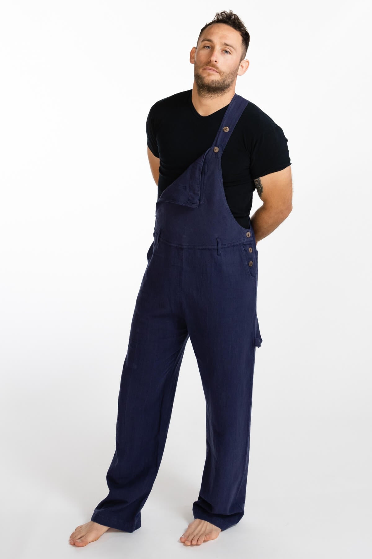 Surya Ethical Cotton Dungarees for Men - adjustable length