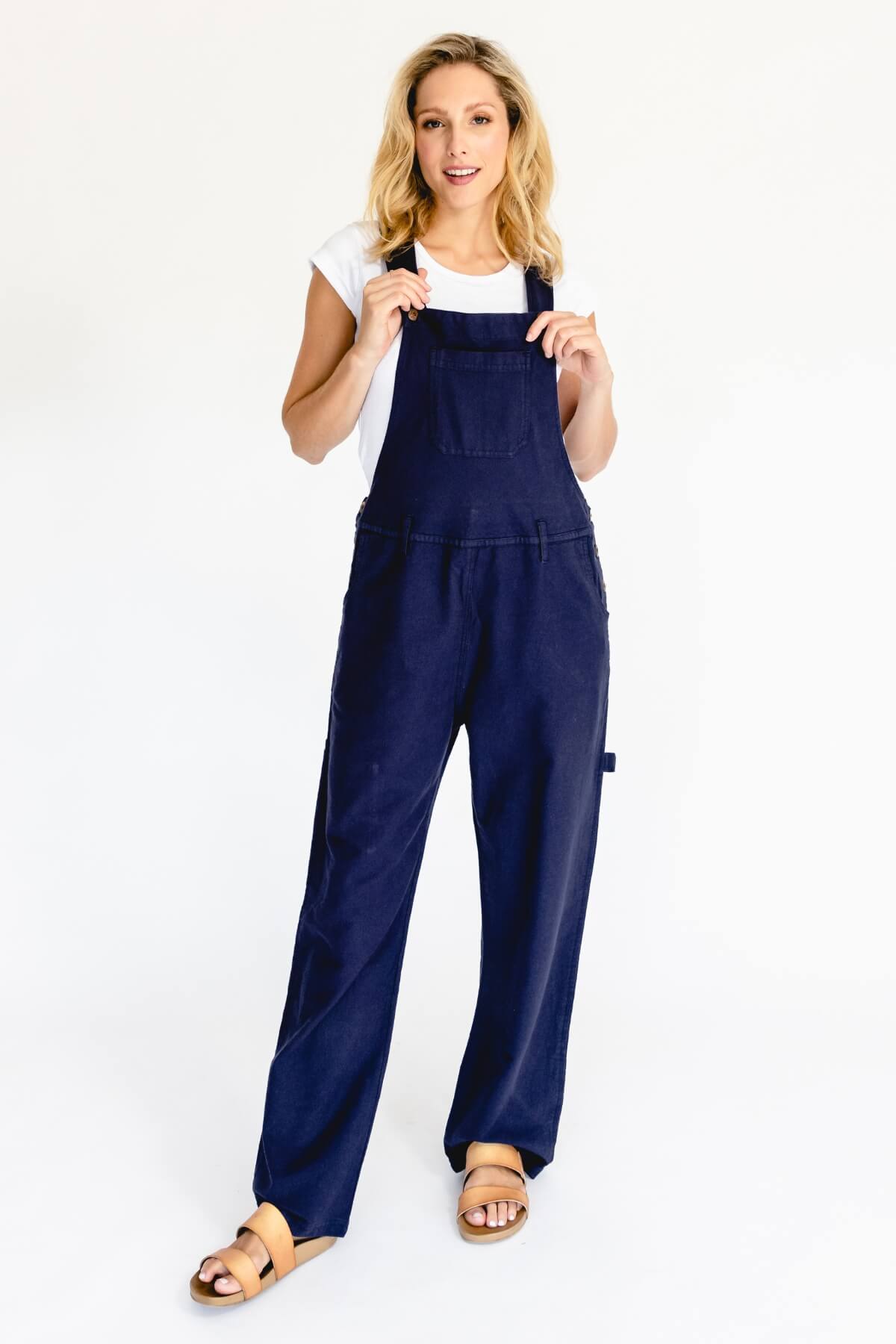 Surya Woven Cotton Dungarees for Women - with loads of pockets