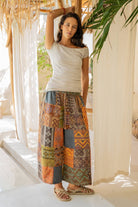 Surya Ethical Cotton Patch Palazzo Pants - bohemian women's pants