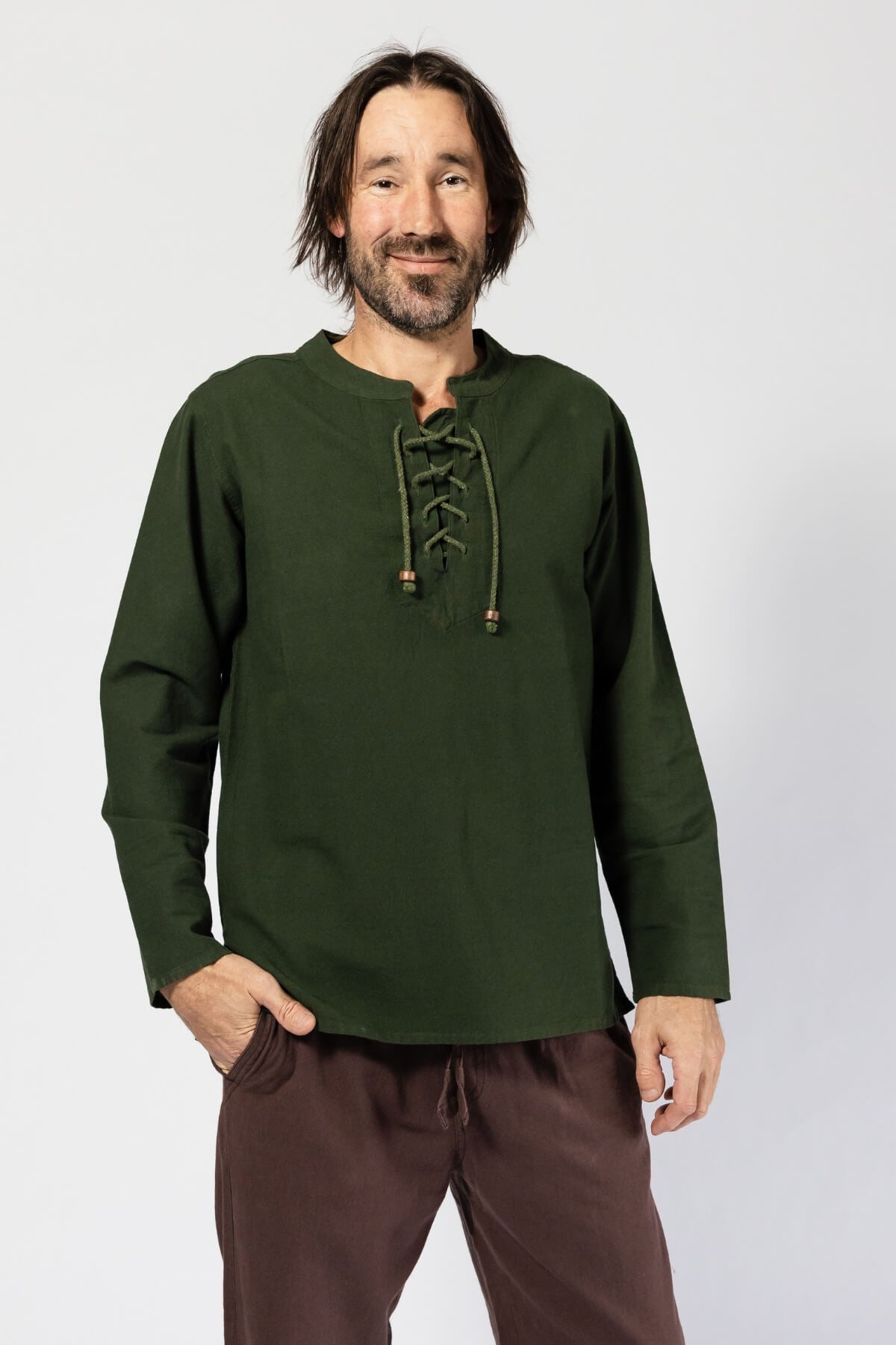 Surya Long Sleeve Cotton Shirt for Men - ethically made in Nepal