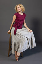 Surya Crinkle Cotton Skirt for Women - lightweight cotton skirt