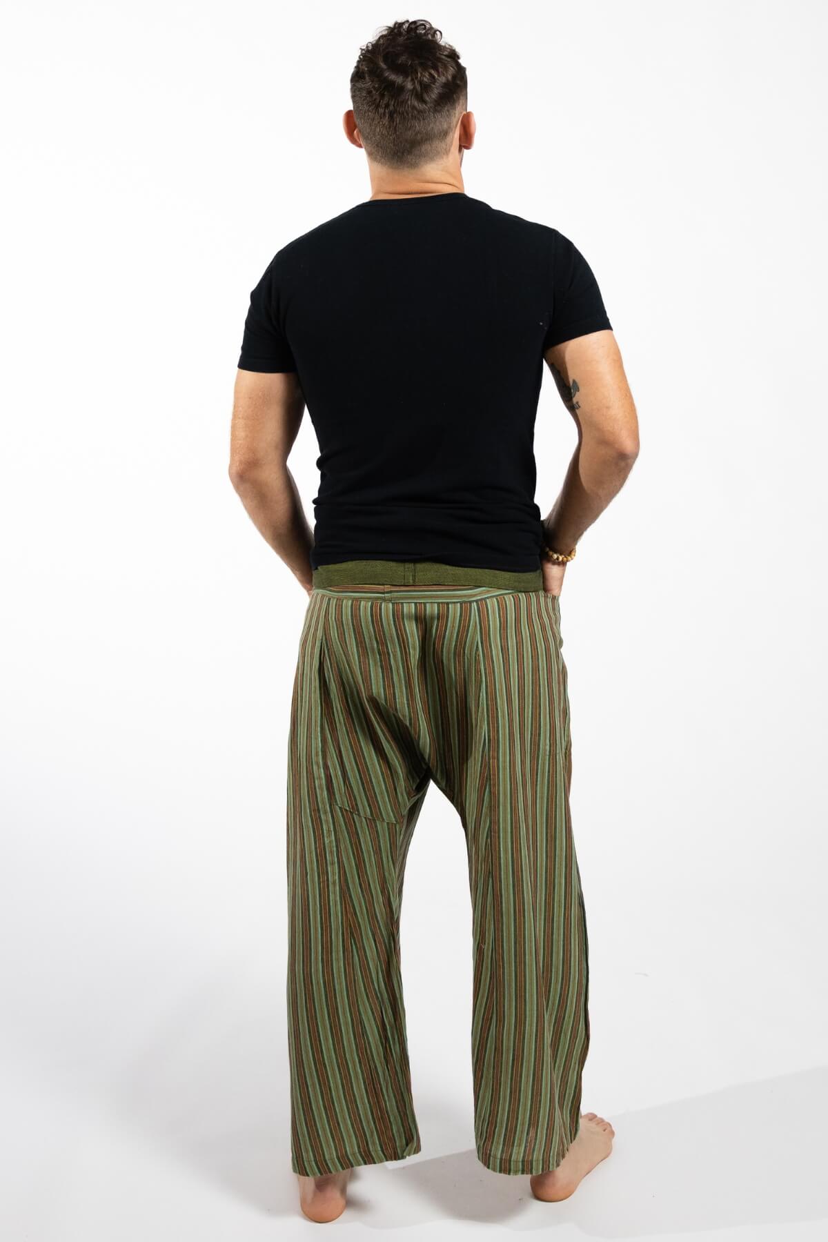Surya Thai Cotton Fishermen Pants for Men - rear view