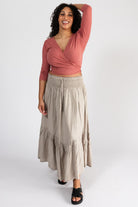 Surya Crinkle Cotton Isla Skirt for Women - generous sizing