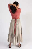 Surya Crinkle Cotton Isla Skirt for Women - rear view