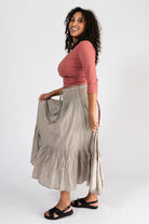 Surya Crinkle Cotton Isla Skirt for Women - right side view