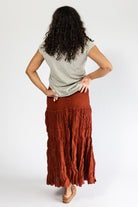 Surya Ethical Crinkle Cotton Skirts made in Nepal - rear view
