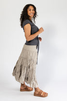 Surya Ethical Crinkle Cotton Skirt made in Nepal - right side view