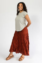 Surya Ethical Crinkle Cotton Skirts made in Nepal - perfect length