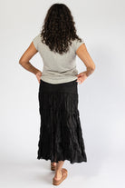 Surya Ethical Crinkle Cotton Skirt made in Nepal - rear view