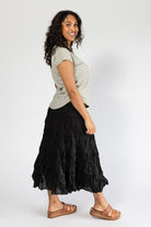 Surya Ethical Crinkle Cotton Skirt made in Nepal - right side view