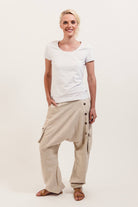 Cotton Drop Crotch Pants  for Women