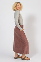Surya Corduroy Maxi Skirt for Women - right side view