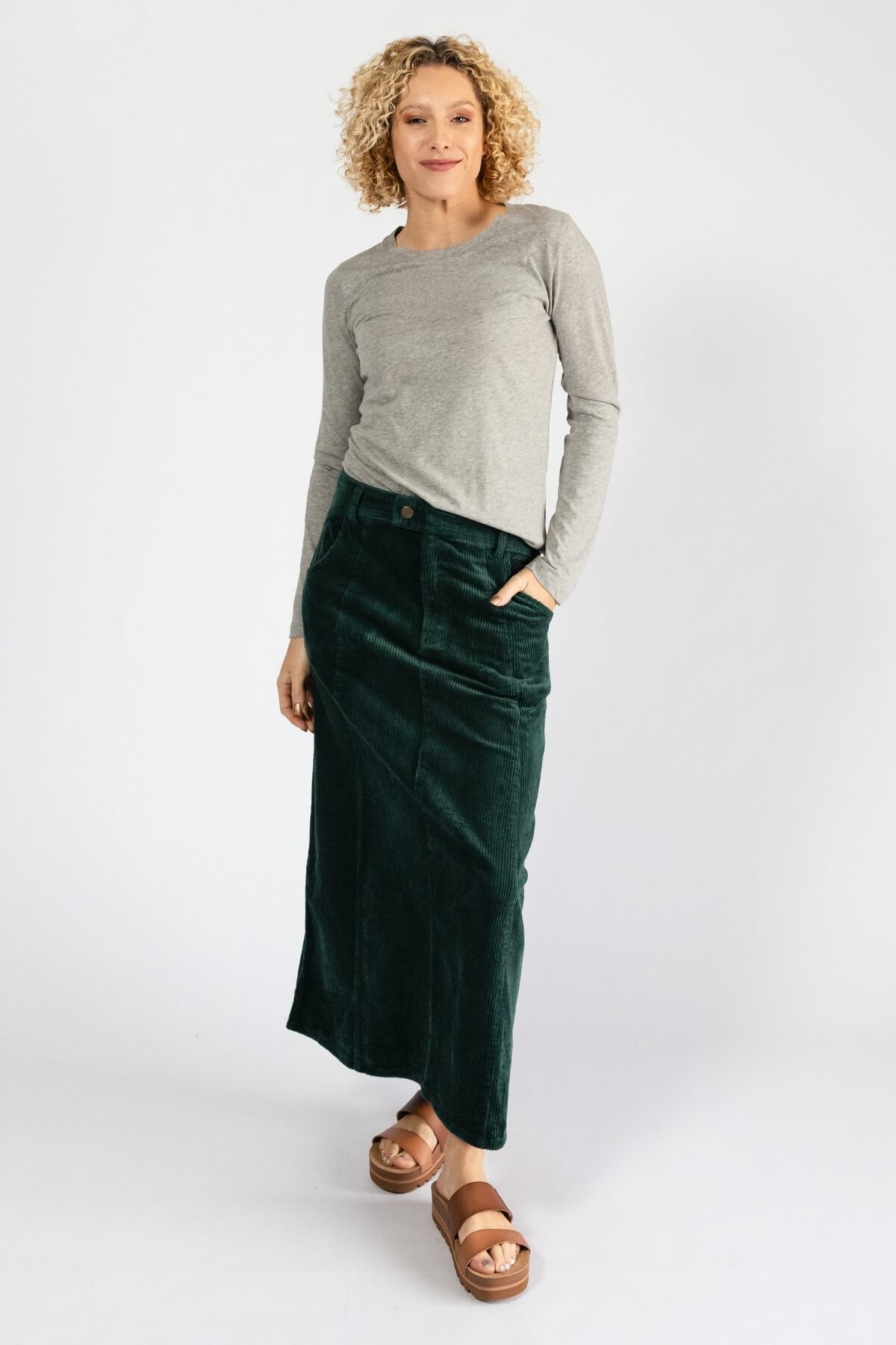 Surya Cotton Corduroy Maxi Skirts - made in Nepal
