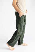 Surya Cotton Cargo Pants for Men - leg pockets detail