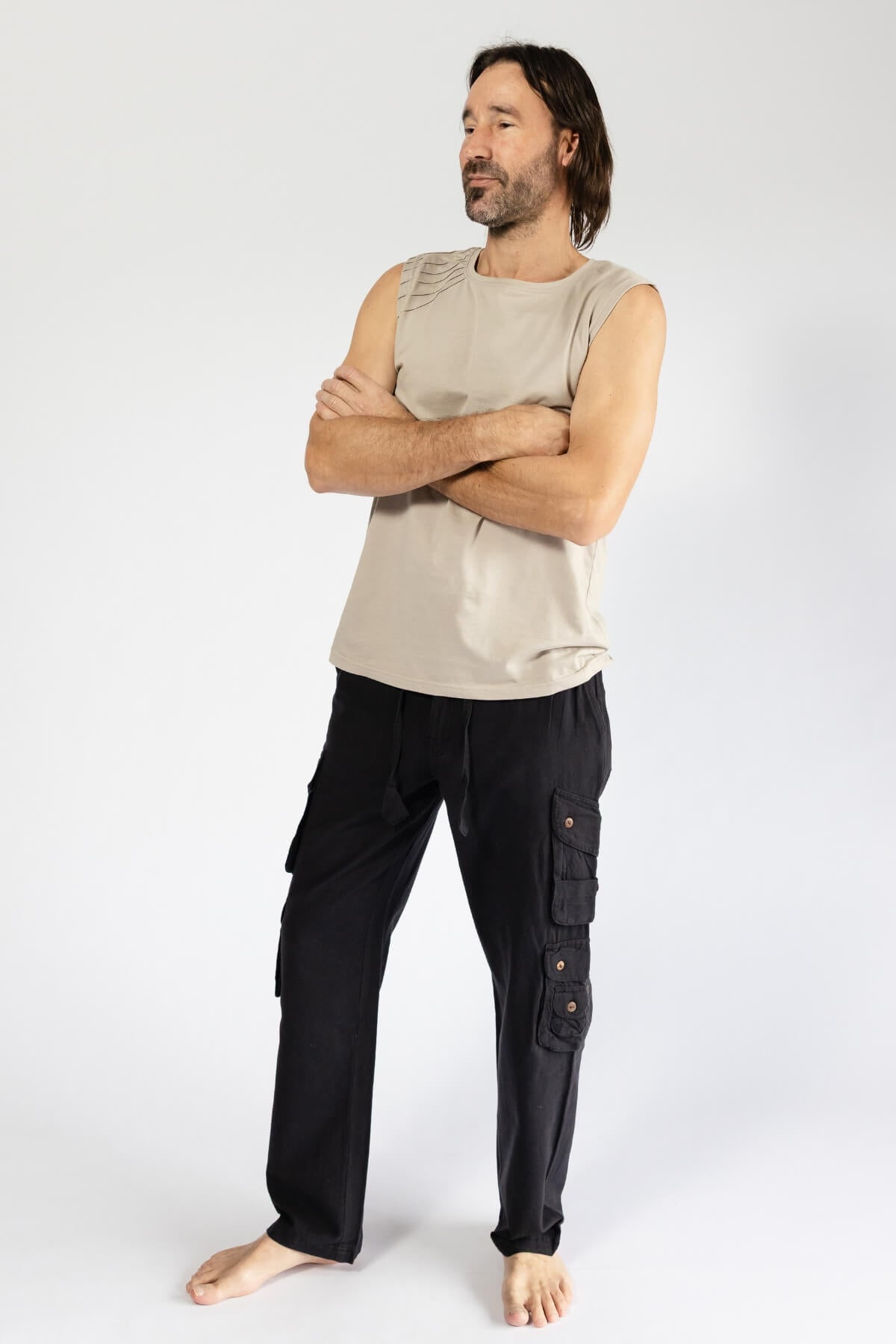 Surya Everyday Cargo Trousers for Men - left side view