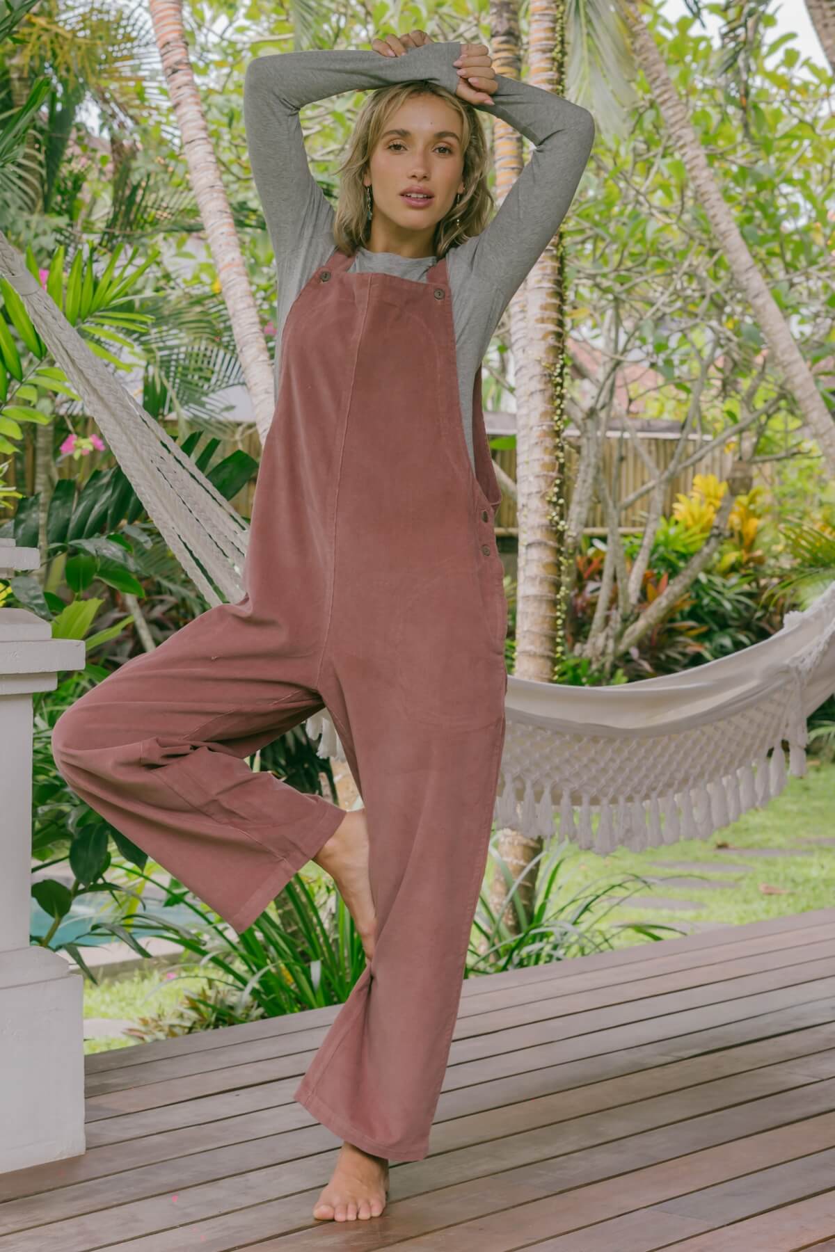 Surya Ethical Cotton Corduroy Overalls for Women