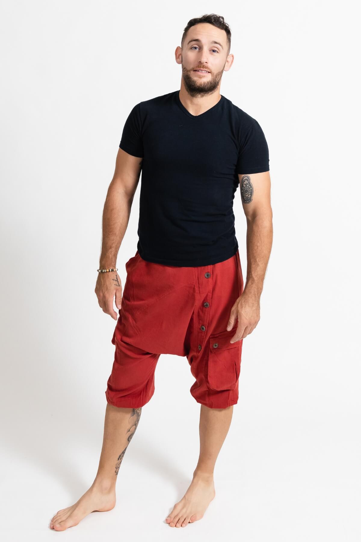 Surya Ethical Drop Crotch Shorts for Men - with elastic at the knees