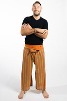 Surya Cotton Fishermen Pants for Men - Orange